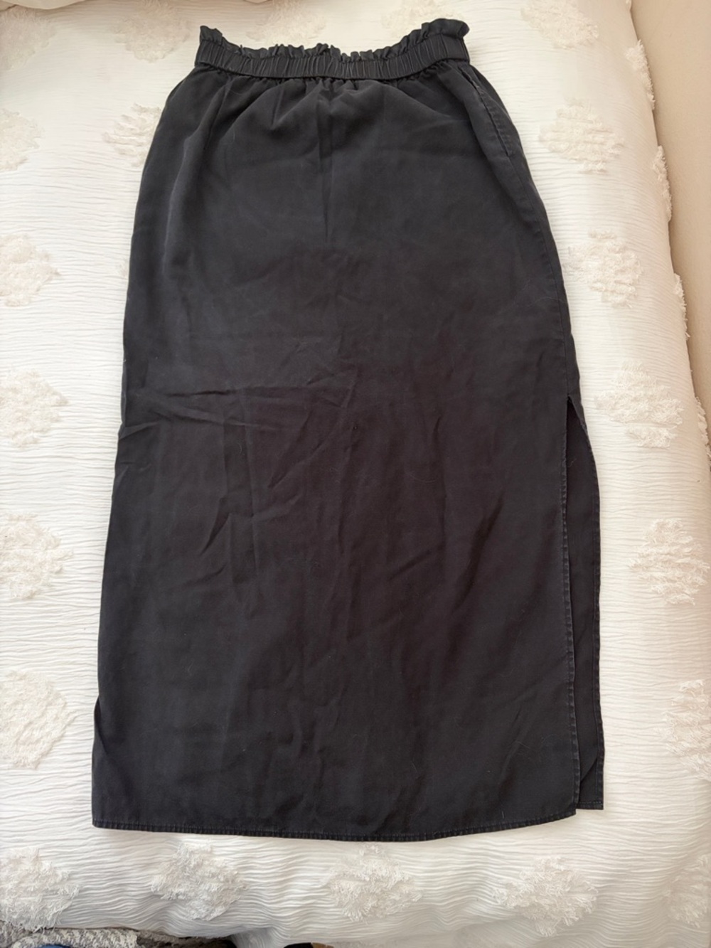 Samsoe Samsoe Black Midi Skirt with Side Slit